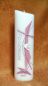 Mobile Preview: Taufkerze schlichtes Kreuz Perlmutt-rosa altrosa mit einer Taube     154
