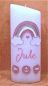 Preview: Taufkerze Regenbogen modern rosa   365