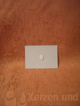 Wachsmotiv Wachsornament Hostie oval Weiß 12 / 7 mm       9103
