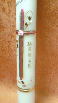 Preview: Kommunionkerze einzel Stück mit Namen und Datum   0024