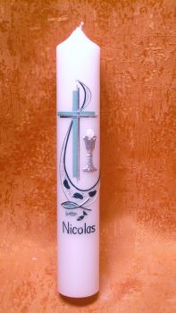 Preview: Taufkerze - Kommunionkerze Fische    5194