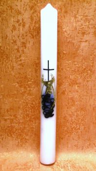 Preview: Kommunionkerze zum selbst Beschriften blau      0020