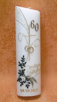 Preview: Jubiläumskerze für jeden Anlass Diamantene Hochzeit     835