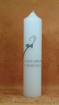 Taufkerze - Kommunionkerze Fische   5194