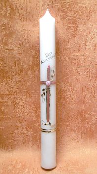 Kommunionkerze einzel Stück mit Namen und Datum   0024