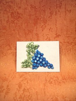 Wachsornament  Weintraube  blau  70 / 40 mm     9370