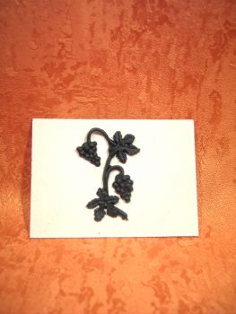 Wachsornament  Weinranke  dunkelgrün  55 / 30 mm   9353