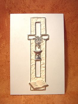 Wachsmotiv Wachsornament weiß Silber     9181