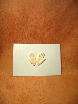 Wachsmotiv Wachsornament Hände offen      9179