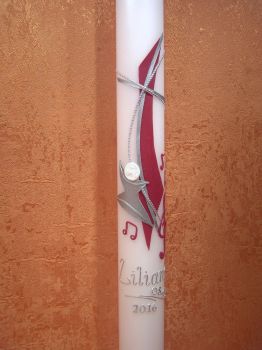 Kommunionkerze modern meine Melodie     5208