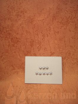 Wachsmotiv Wachsornament  Sterne Silber 10 / 10  mm     9464