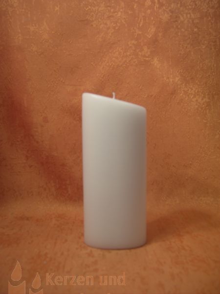 Kerzenrohling  Oval weiß    160 / 60 / 40 mm     2007