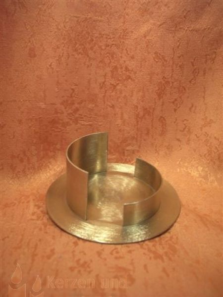 Kerzenhalter Messing für Kommunionkerzen zweiseitig 70 mm        4123
