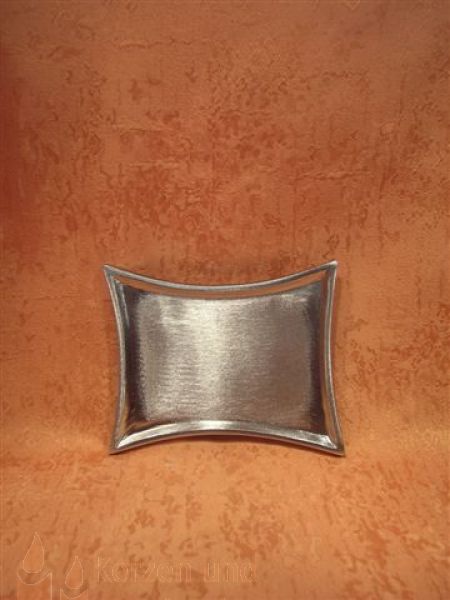 Kerzenteller Concave Silber matt 110 / 70 mm       6301