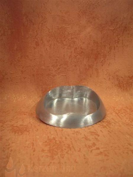 Kerzenteller Huf Form Silber matt 90 /60 mm    6305