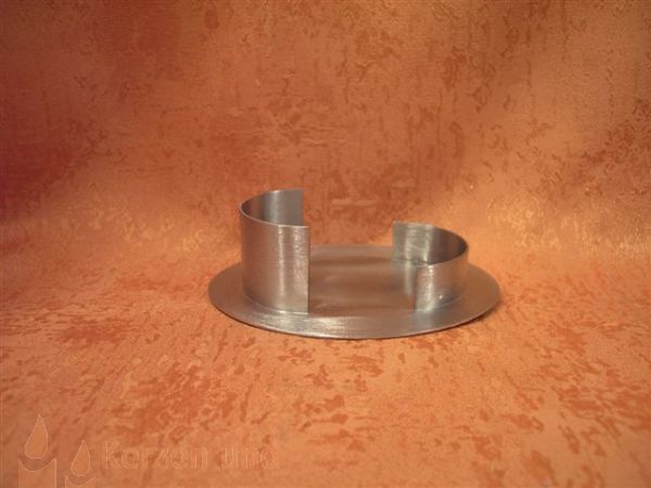 Kerzenteller Oval Silber matt 70 / 50 mm  6311