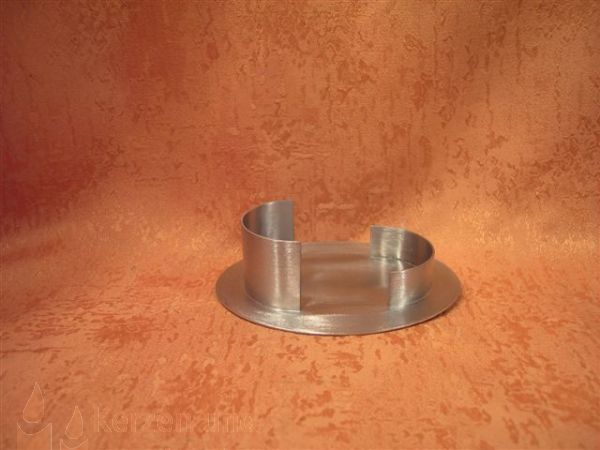 Kerzenteller Oval Silber matt 90 / 60 mm    6312