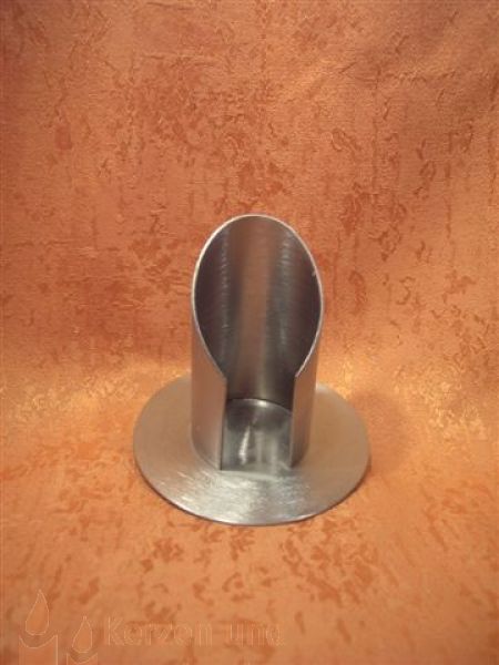 Kommunion Kerzenhalter Silber matt offen 35 mm      6112