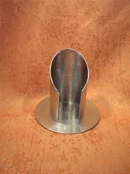 Kommunion Kerzenhalter Silber matt offen 40 mm      6113