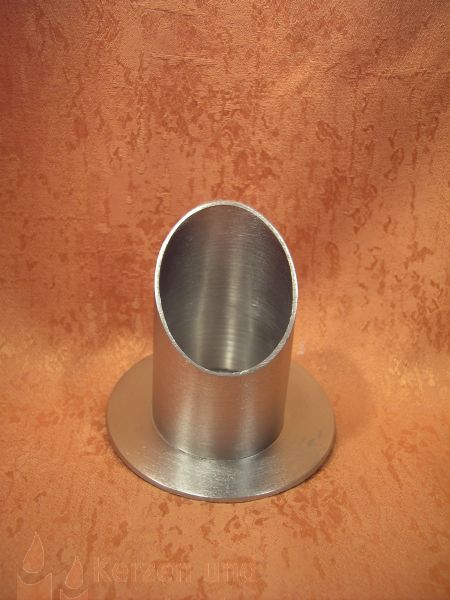 Kommunion Kerzenhalter Silber matt zu 50 mm      6104