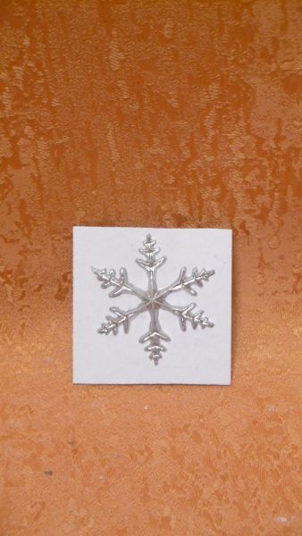 Wachsmotiv Wachsornament  1 Silber Stern    9466