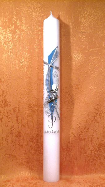 Kommunionkerze  Gottes Melodie   5234