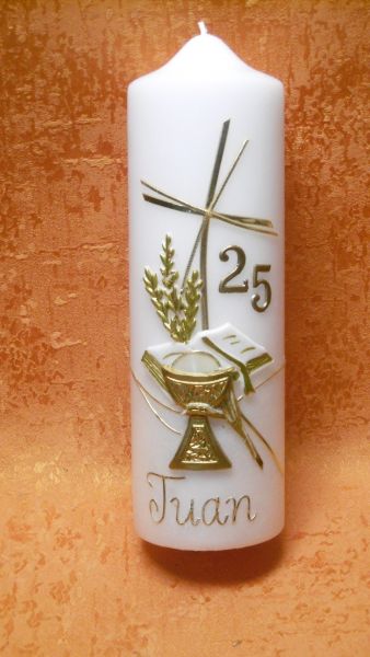 Jubiläumskerze für jeden Anlass Priesterjubiläum 25 Jahre      853