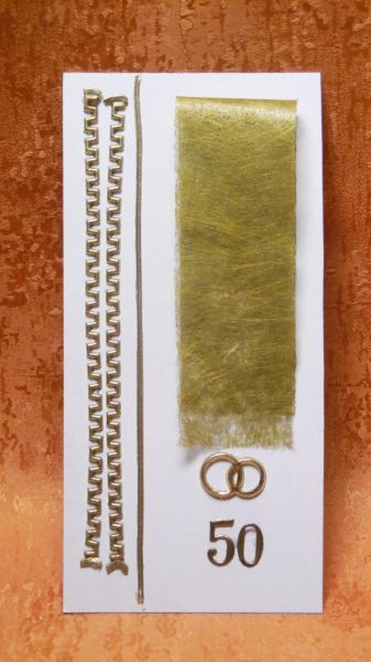 Wachsmotive Bastelset für Goldene Hochzeit      10035