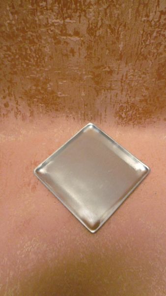 Kerzenteller Messing viereckig matt     4303