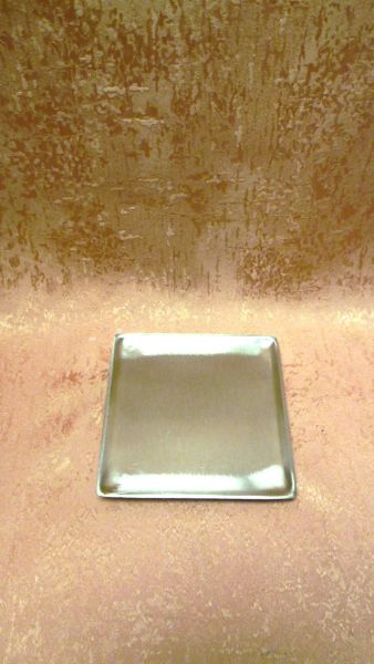 Kerzenteller Messing viereckig matt     4303