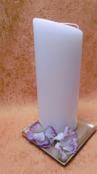 Kerzenteller Messing viereckig matt     4303