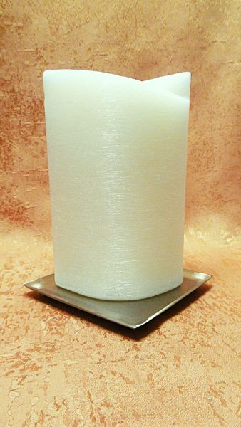 Kerzenteller Messing viereckig matt     4303