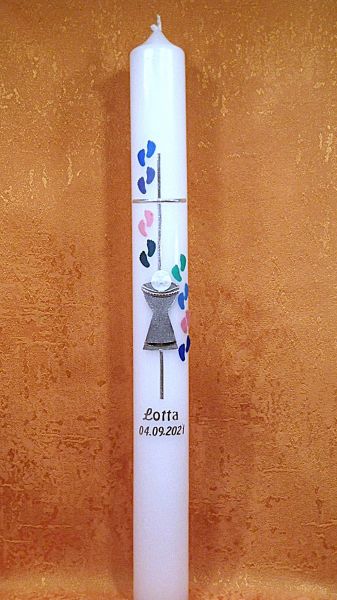 Kommunionkerze  Thema Spuren zu Gott   5190