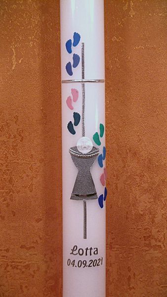 Kommunionkerze  Thema Spuren zu Gott   5190