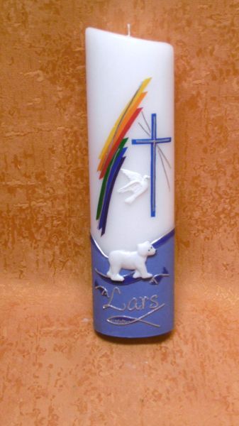 Taufkerze Junge Lars der kleine Eisbär      347