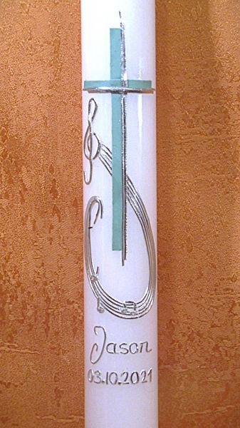 Kommunionkerze Thema Gottes Melodie     5232