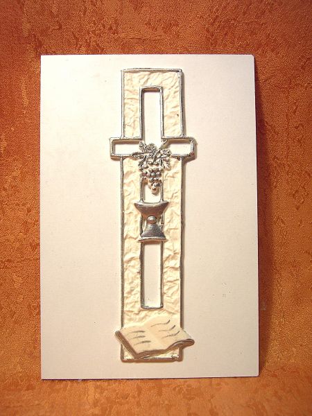 Wachsmotiv Wachsornament weiß Silber     9181