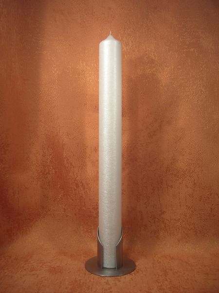 Kerzenrohling Perlmutt Altarkerze Weiß 400 / 40 mm      3501