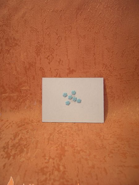 Wachsmotiv Wachsornament Blümchen blau 4 / 4 mm     9012