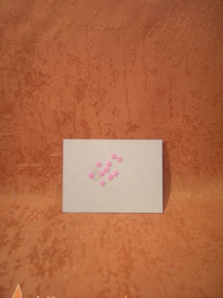 Wachsmotiv Wachsornament Blümchen rosa 4 /4 mm        9014