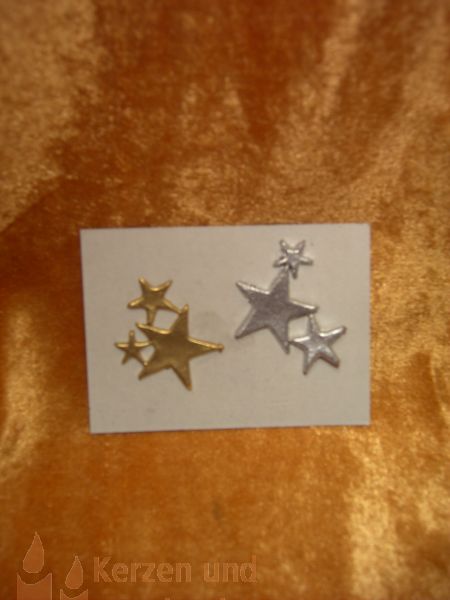 Wachsmotiv Wachsornament Sterne Silber      9463